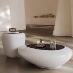 Gaoliang Coffee Table Set Glass Oval (KF204)