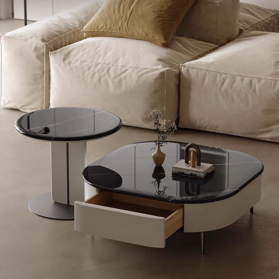 Gaoliang Coffee Table Set Modern Marble With Storage OEM/ODM (KF214)