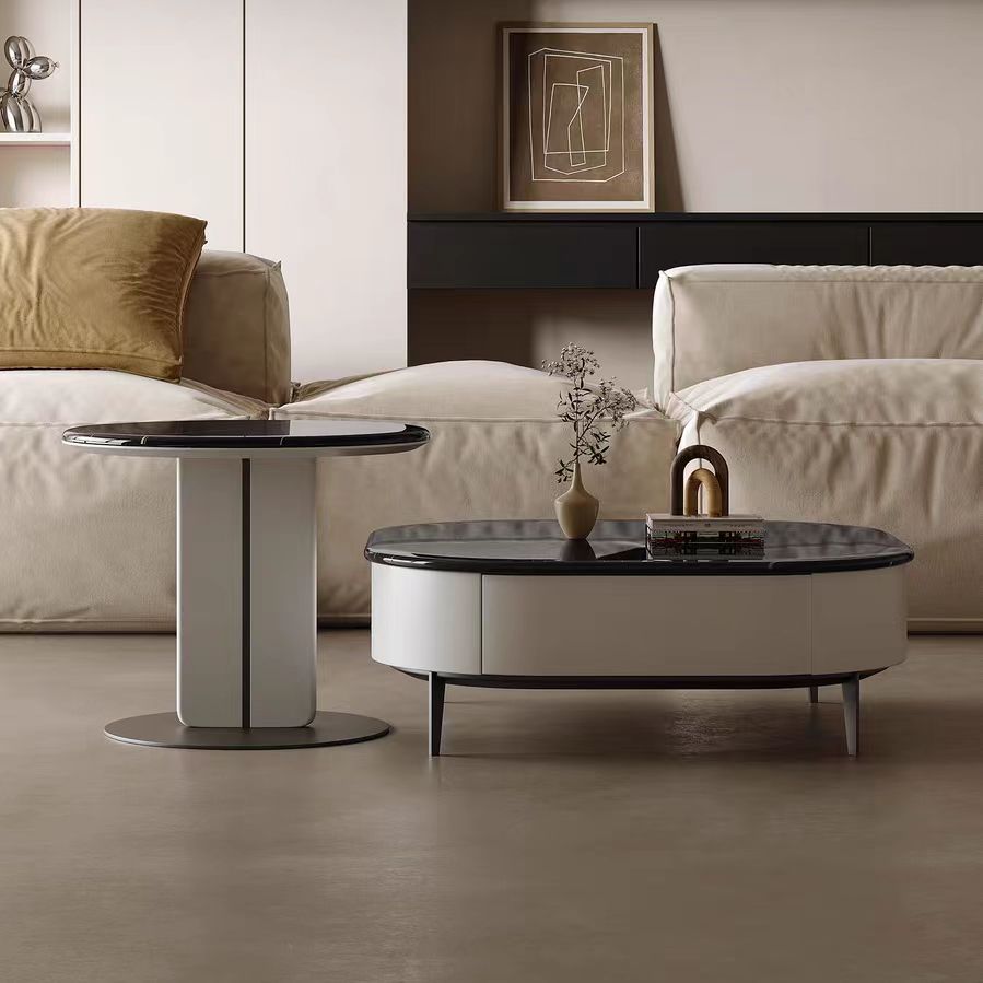 Gaoliang Coffee Table Set Modern Marble With Storage OEM/ODM (KF214)