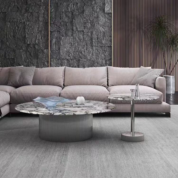 Gaoliang coffee table set stone round OEM/ODM (KF215)