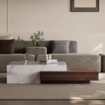Gaoliang Coffee Table Set Modern Marble Stone Rectangle OEM/ODM (KF224)