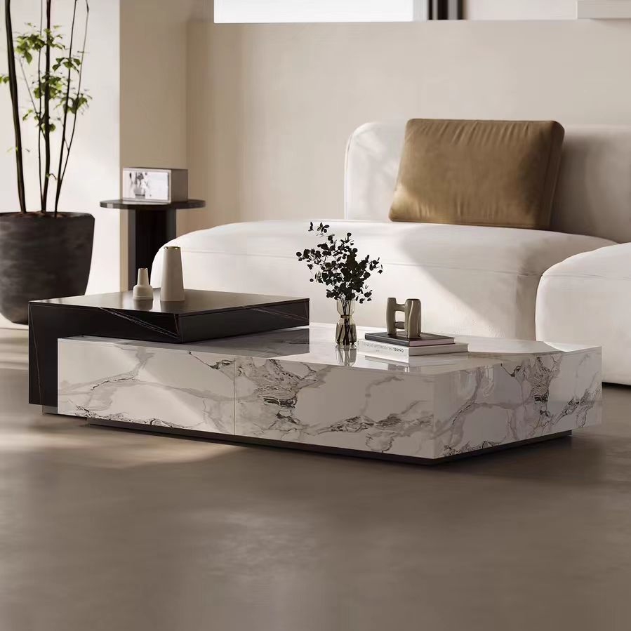 Gaoliang Coffee Table Modern Marble Stone Rectangle OEM/ODM (KF225)