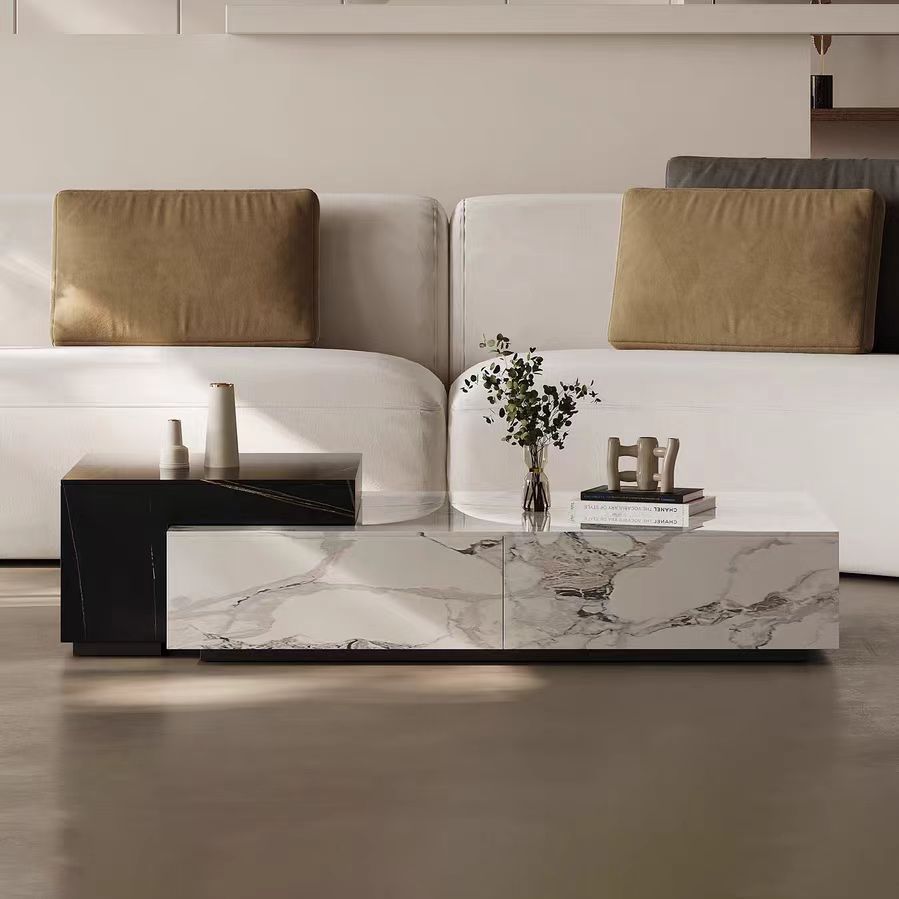 Gaoliang Coffee Table Modern Marble Stone Rectangle OEM/ODM (KF225)
