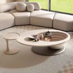 Gaoliang Coffee Table Set Wooden Oval OEM/ODM(KF23)