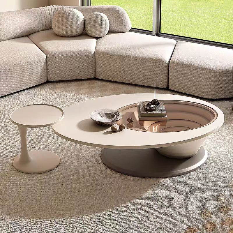 Gaoliang Coffee Table Set Wooden Oval OEM/ODM(KF23)