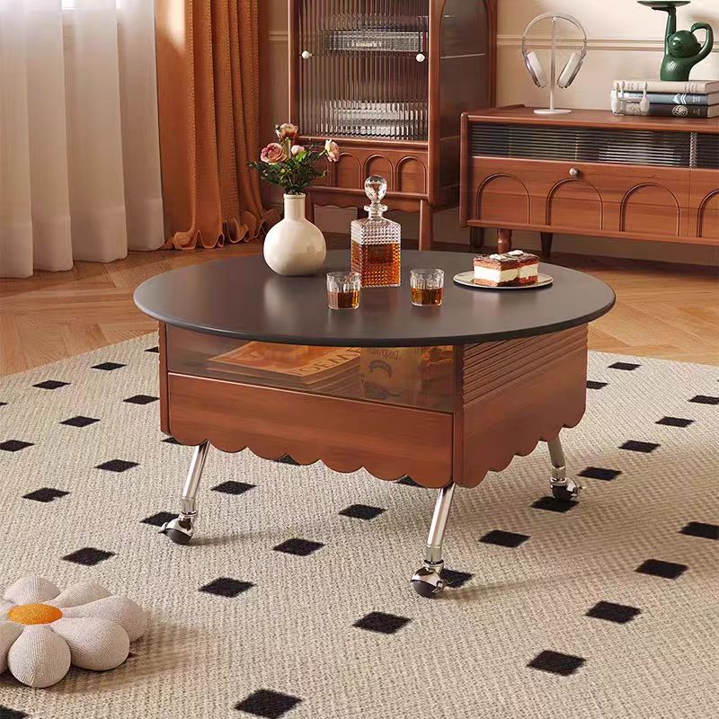 Gaoliang Lift Top Coffee Table Round With Storage OEM/ODM(KF41)