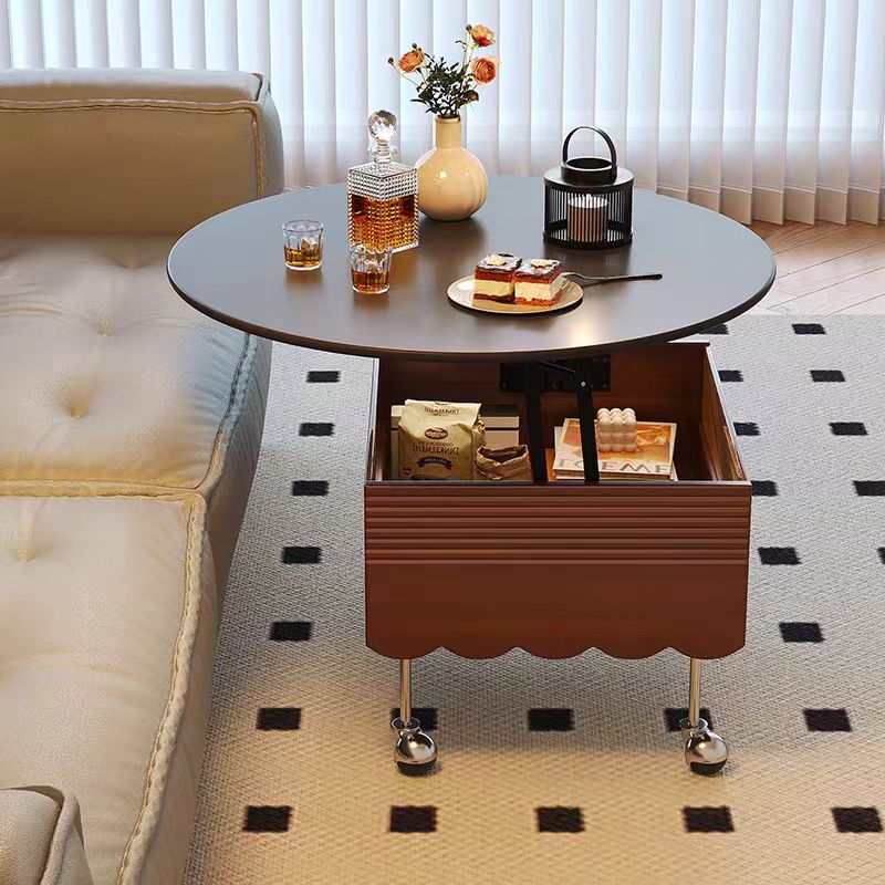 Gaoliang Lift Top Coffee Table Round With Storage OEM/ODM(KF41)