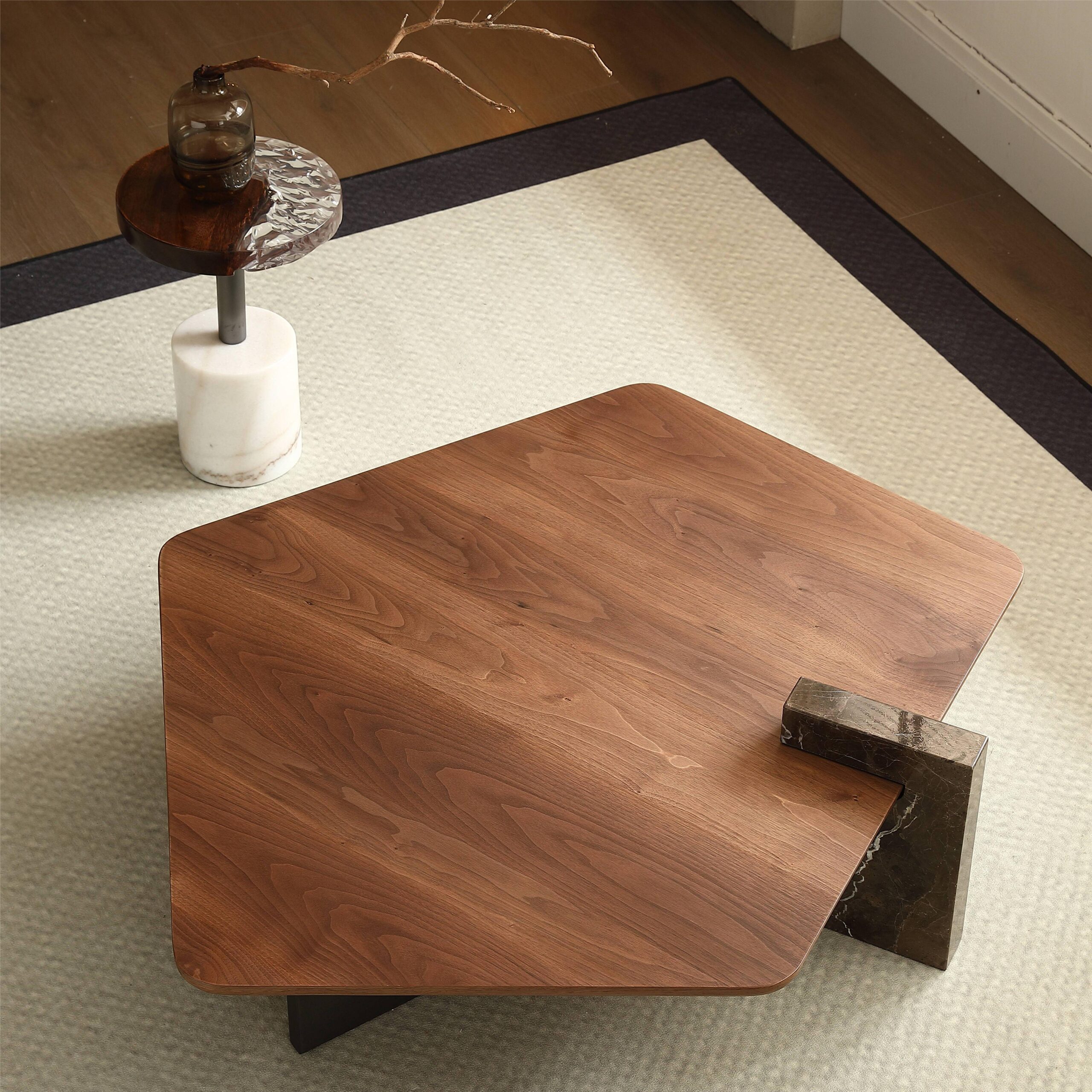Gaoliang Coffee Table Walnut Wood OEM/ODM (KF43)