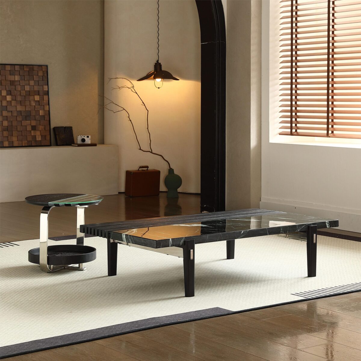 Gaoliang Coffee Table Set Wooden Square (KF44)