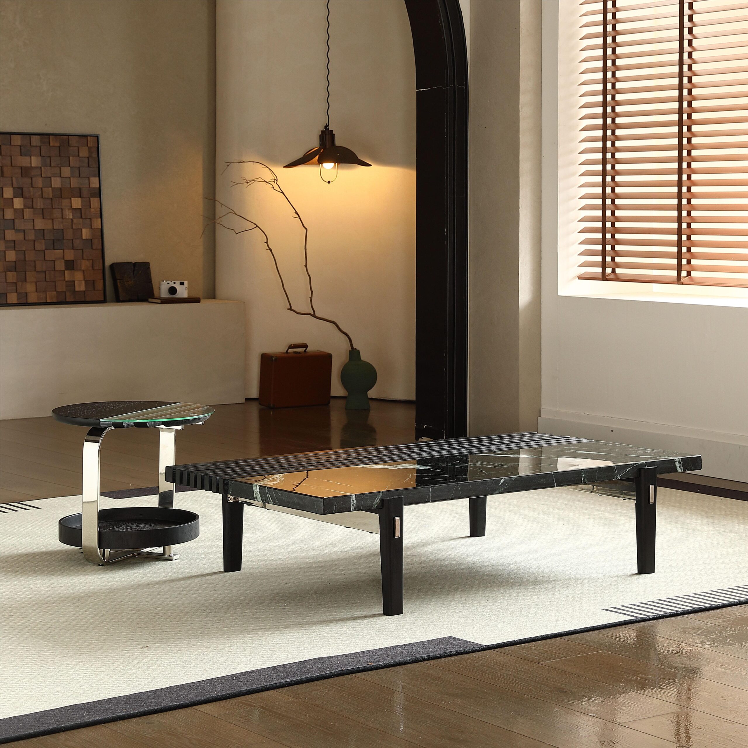 Gaoliang Coffee Table Set Wooden Square (KF44)