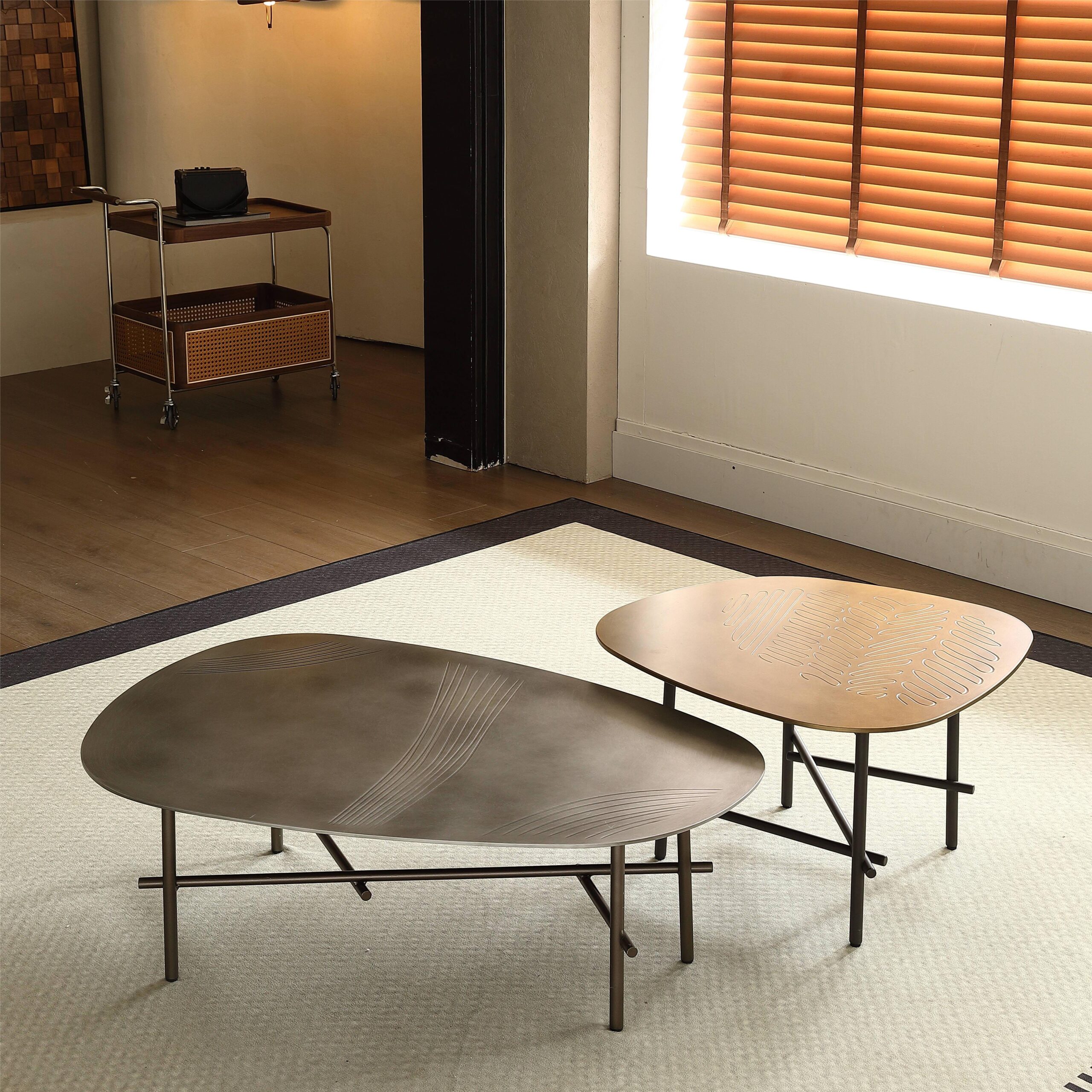 Gaoliang Coffee Table Set Antique Paint (KF48)