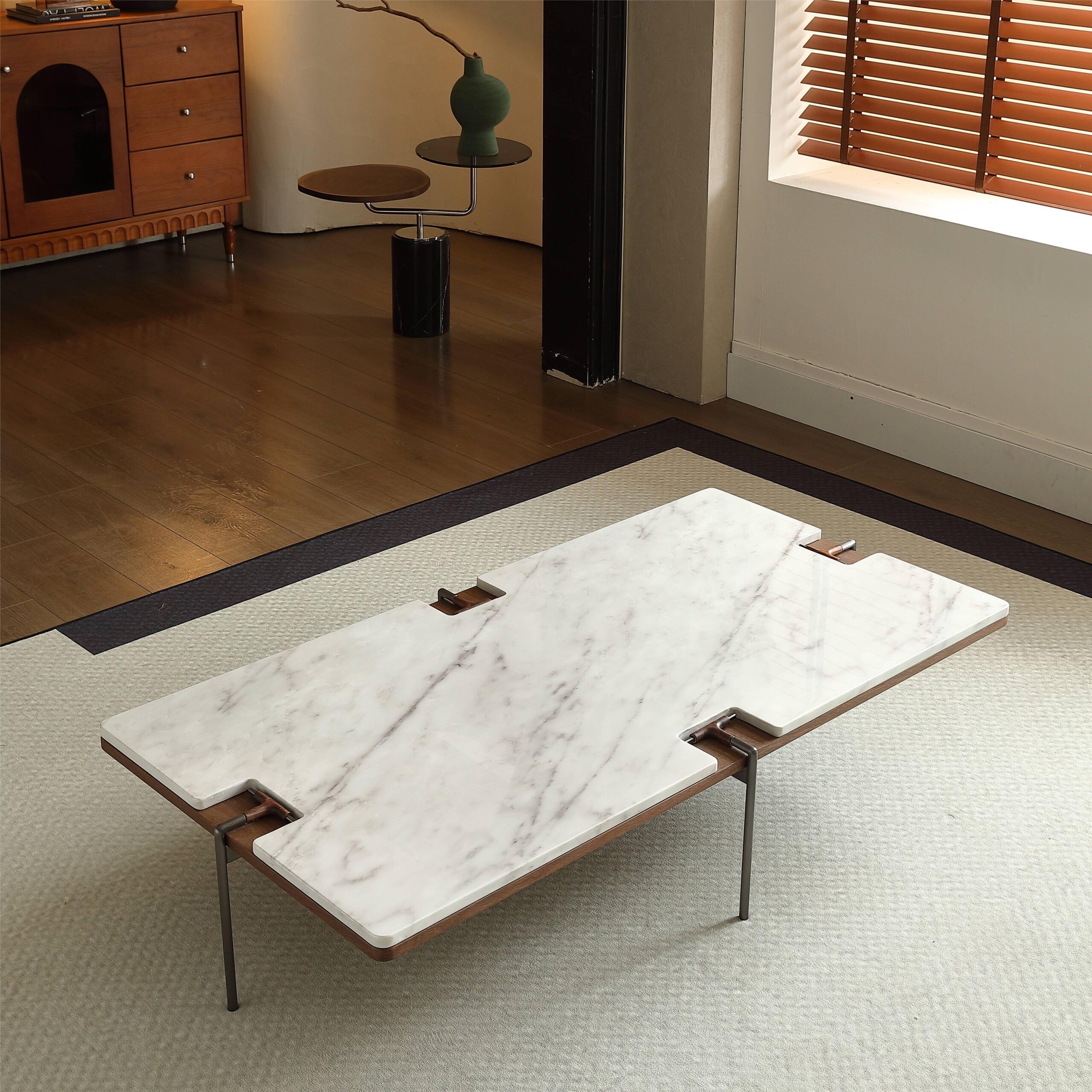 Gaoliang Coffee Table Marble Stone Square OEM/ODM(KF50)