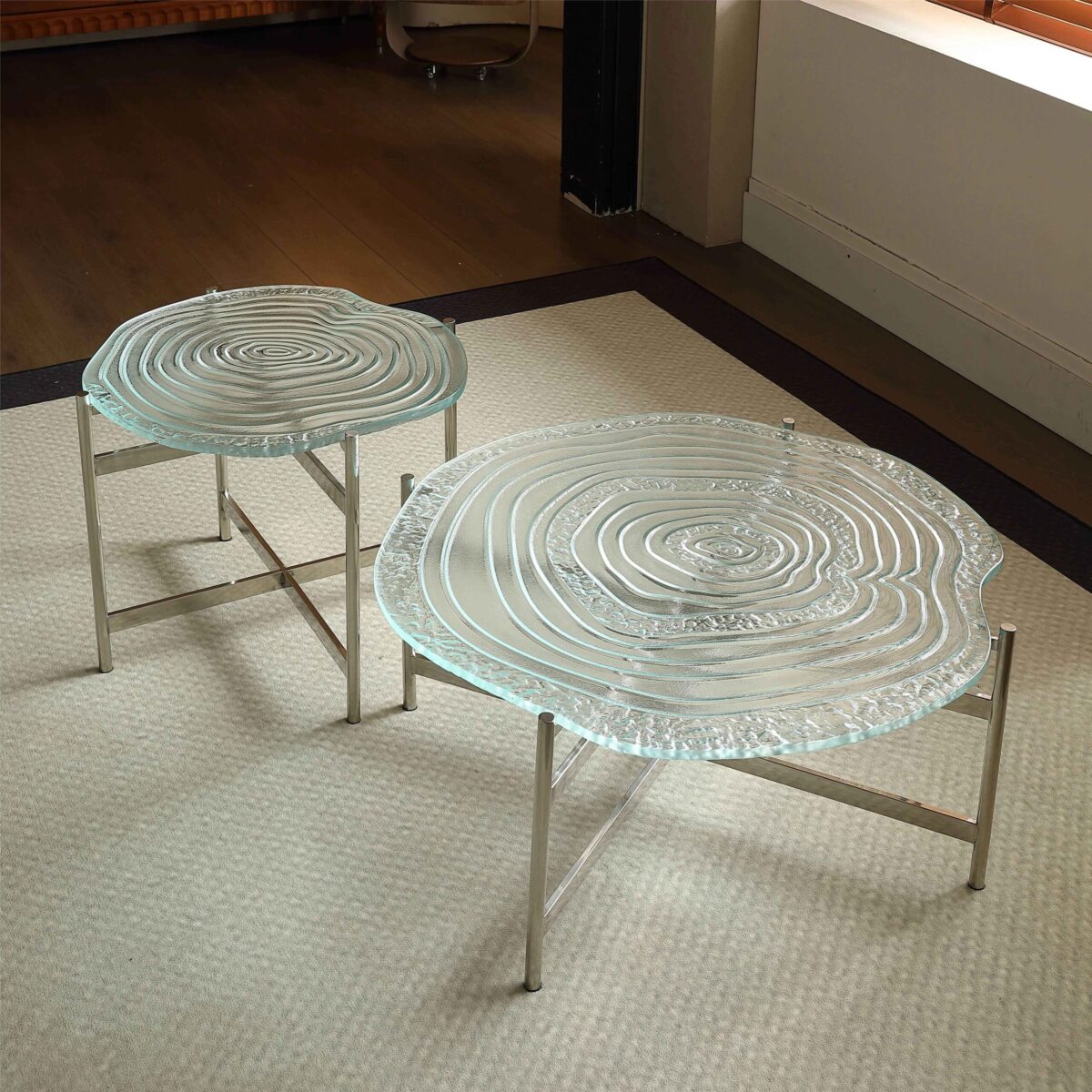 Gaoliang Coffee Table Set Tempered Glass Round(KF51)