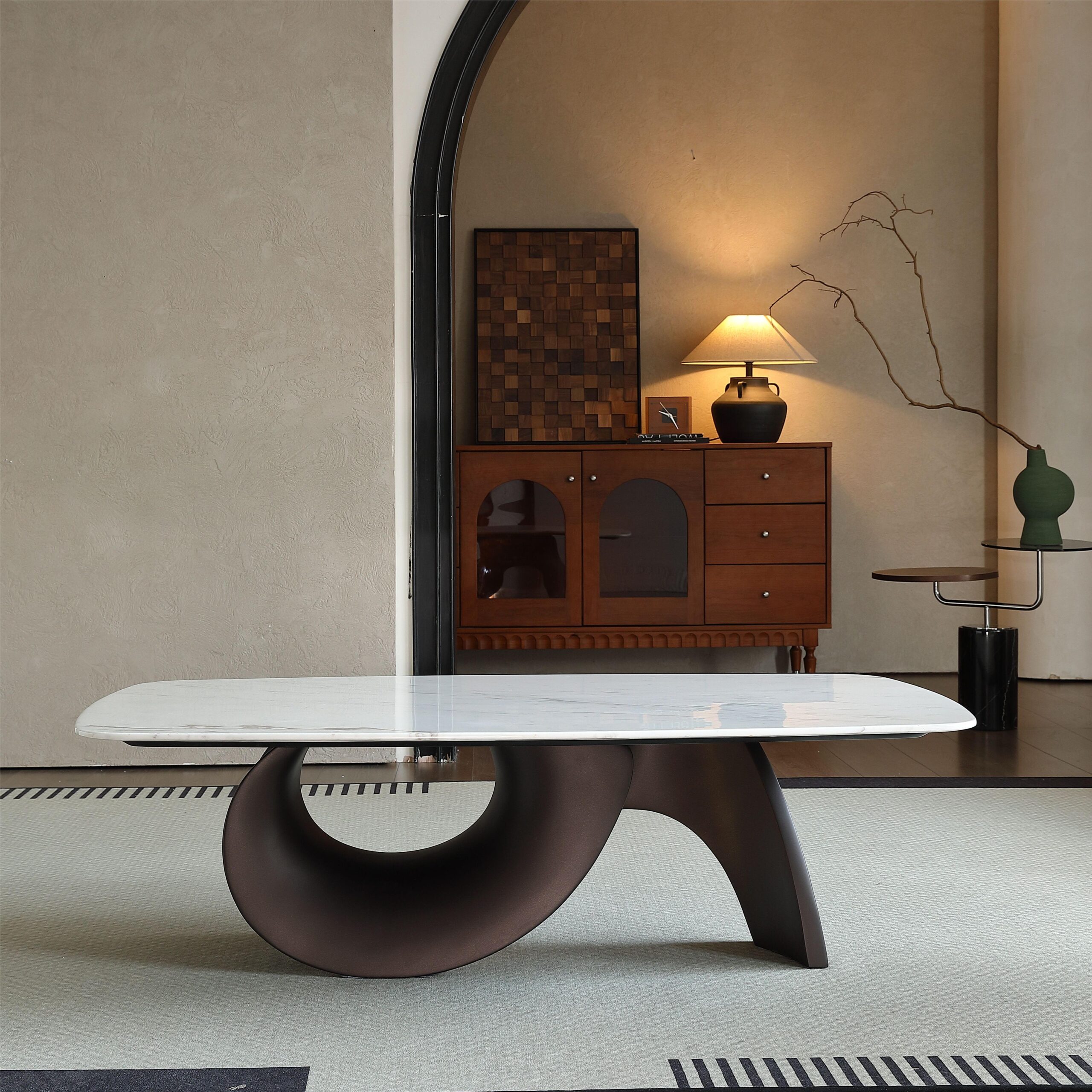 Gaoliang Coffee Table Marble Stone Modern Square (KF52)