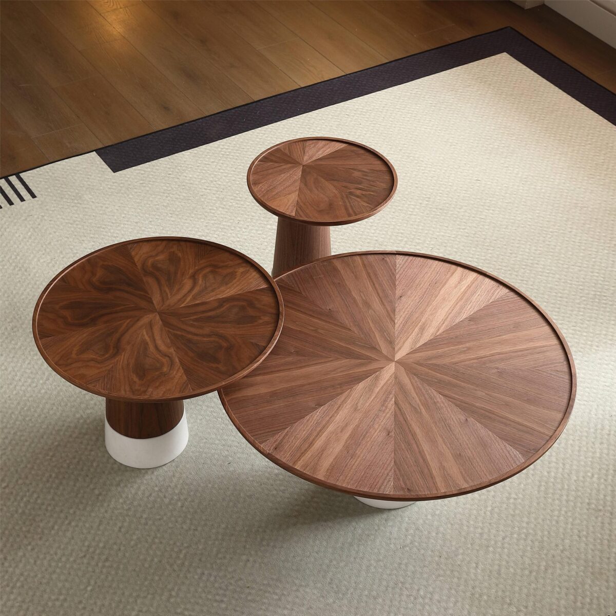 Gaoliang Coffee Table Round Wooden OEM/ODM (KF55)