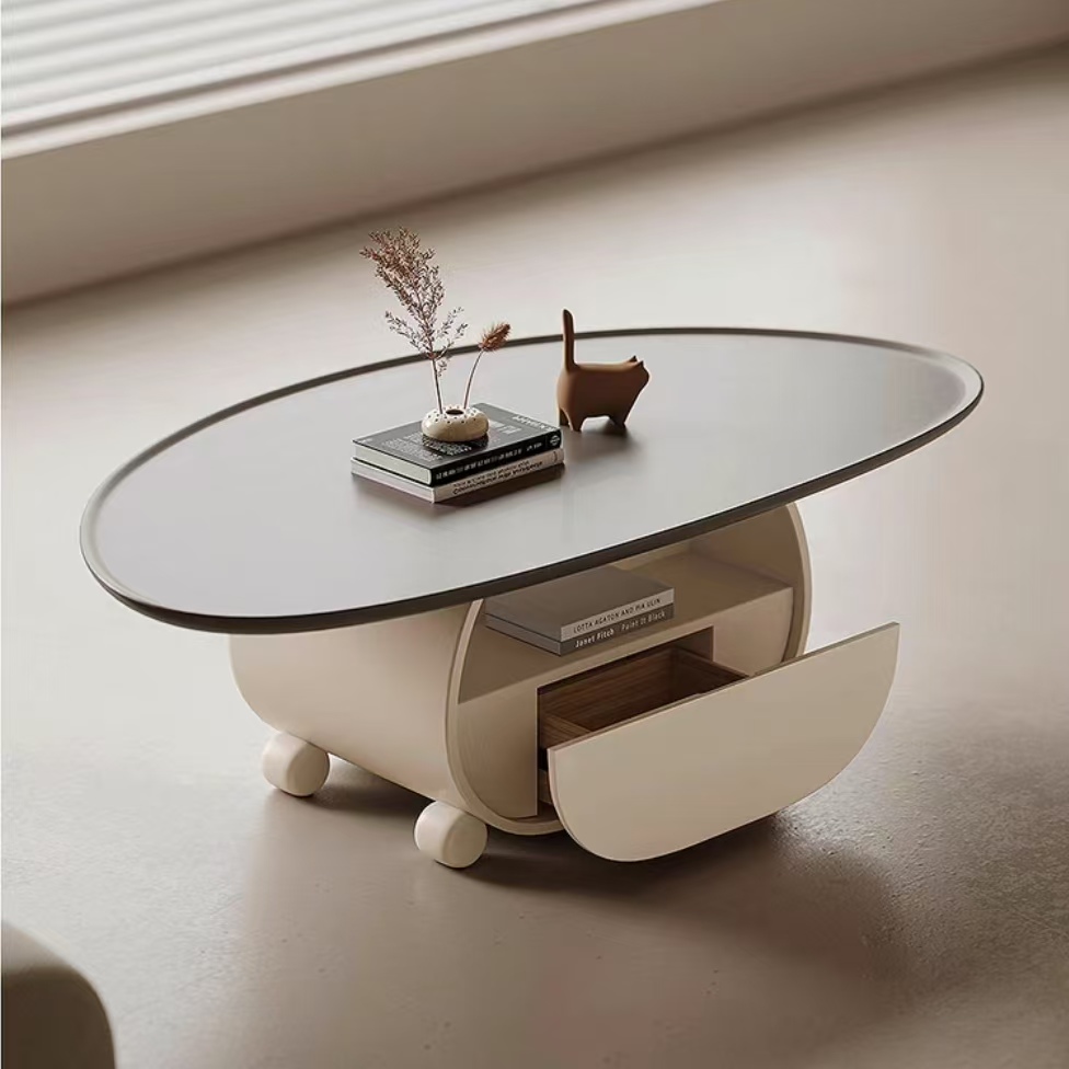 Gaoliang Coffee Table Wooden Irregular With Storage OEM/ODM (KF71)