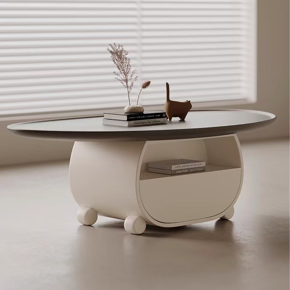 Gaoliang Coffee Table Wooden Irregular With Storage OEM/ODM (KF71)