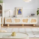 TV cabinet wooden cream