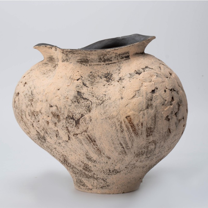 Gaoliang Ceramic Vase Modern Farmhouse Plain Homemade Clay OEM/ODM (CML09)