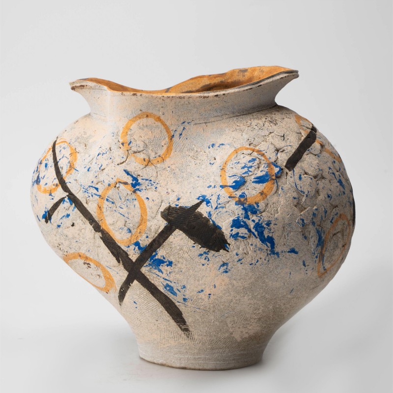 Gaoliang Ceramic Vase Modern Rustic Hand Painted Colorful Decor OEM/ODM (CML13)