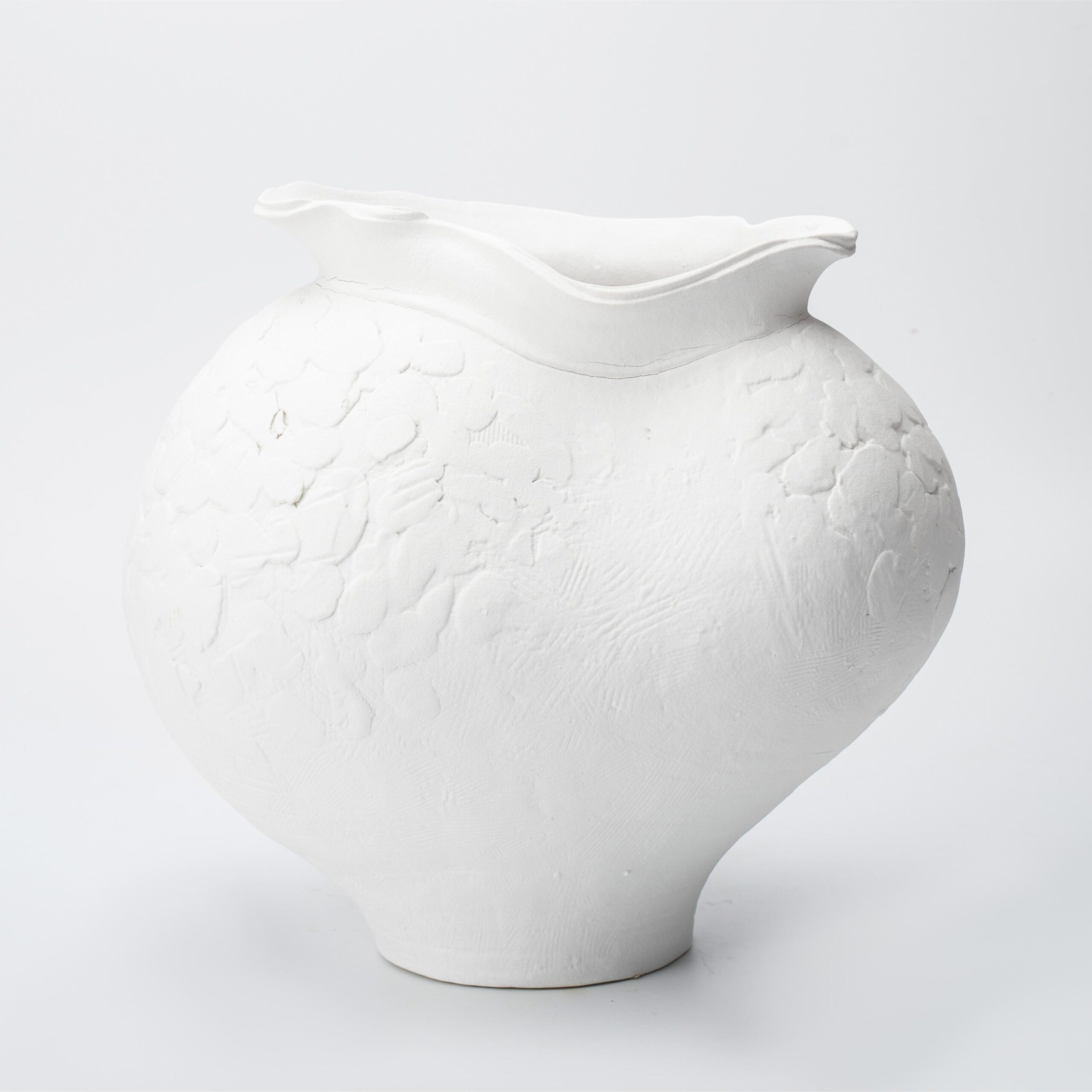 Gaoliang Vase Decor Pure White Handmade Ceramic Vase OEM/ODM (CML29)