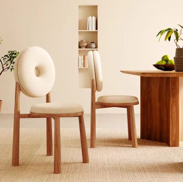 Gaoliang Dining Chair Wood Round Creative Donut OEM/ODM(YZ44)