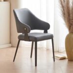 Gaoliang Dining Chair Leather Woven Backrest OEM/ODM(YZ61)
