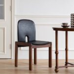 Gaoliang dining chair modern leather wood OEM/ODM(YZ06)