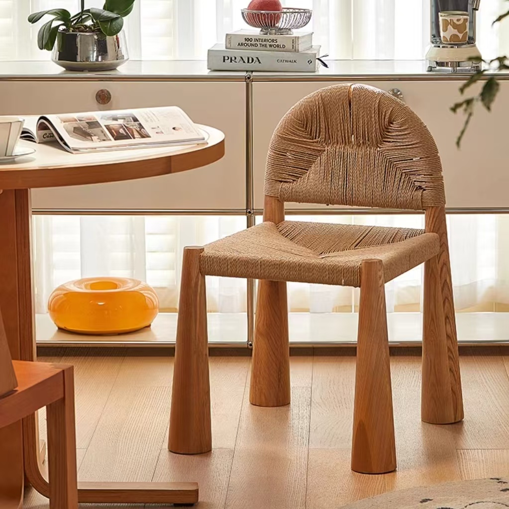 Gaoliang dining chair straw rope Nodic style OEM/ODM(YZ08)