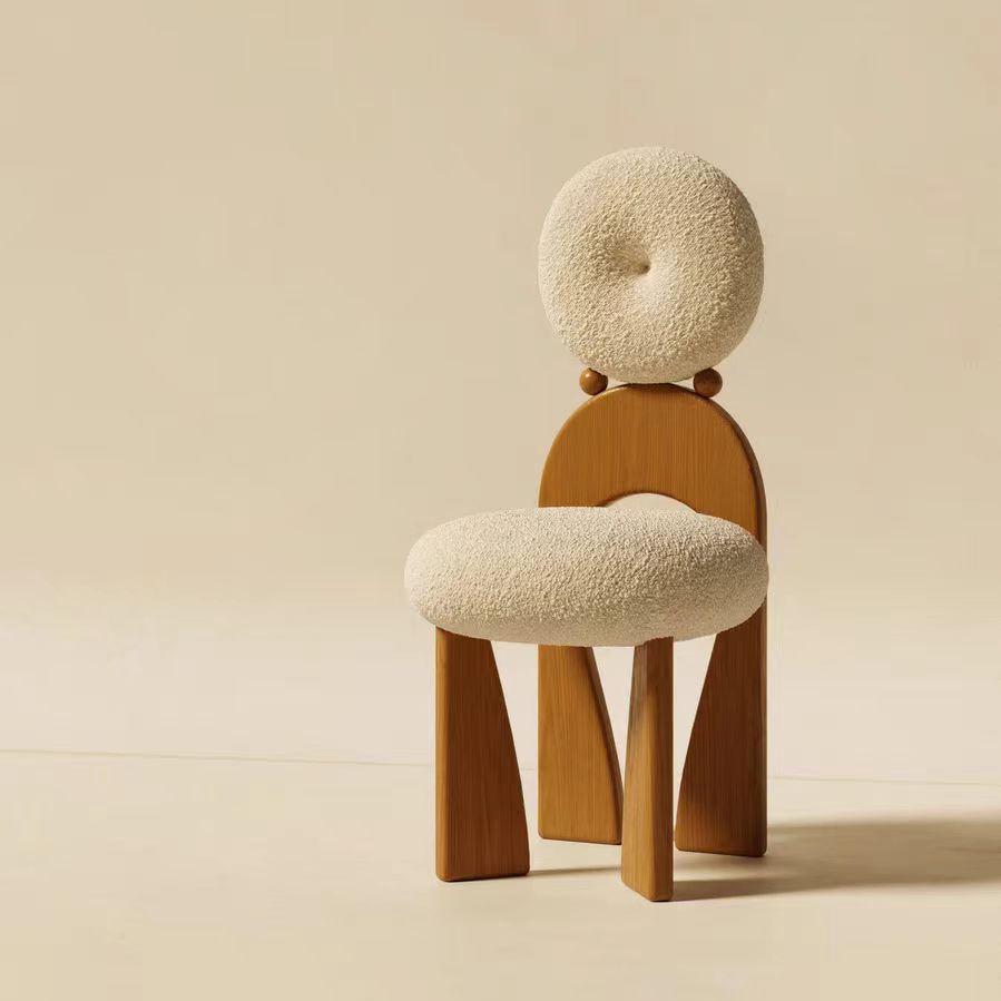 dining chair nordic cream solid wood earings design