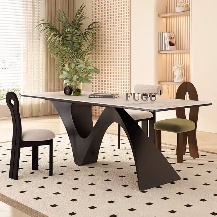 Gaoliang Dining Table Modern Marble Top Metal Base OEM/ODM(CZ63)