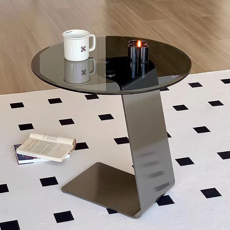 Gaoliang Side Table Modern Minimalist Glass Top Table OEM/ODM (BJ15)