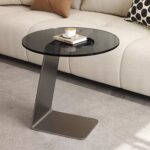 Gaoliang Side Table Modern Minimalist Glass Top Table OEM/ODM (BJ15)