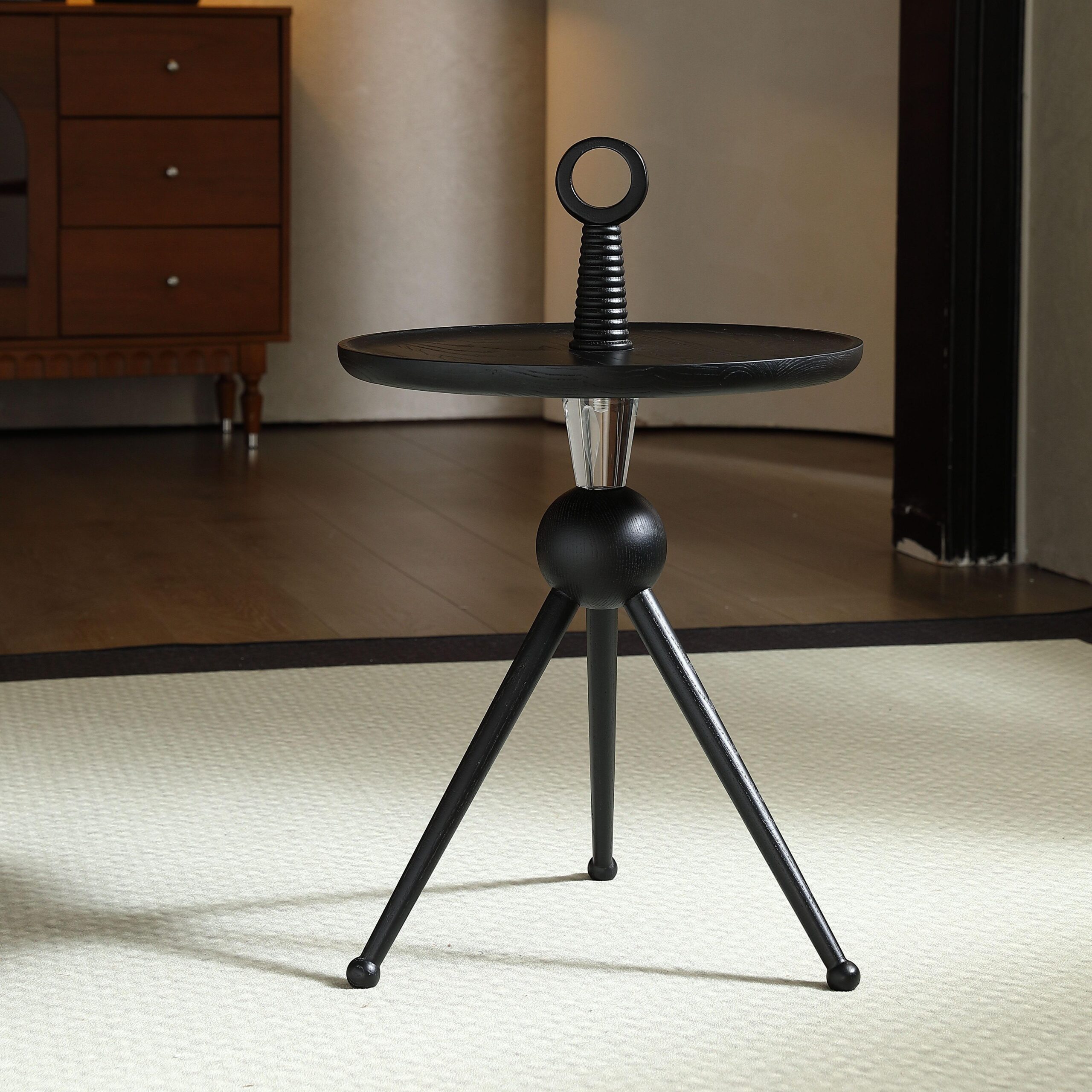 Gaoliang Side Table Nordic Antique Wooden Round Table OEM/ODM (BJ20)