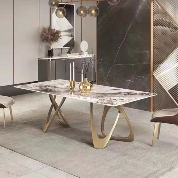Gaoliang Dining Table Luxury Gold Leg OEM/ODM(CZ60)