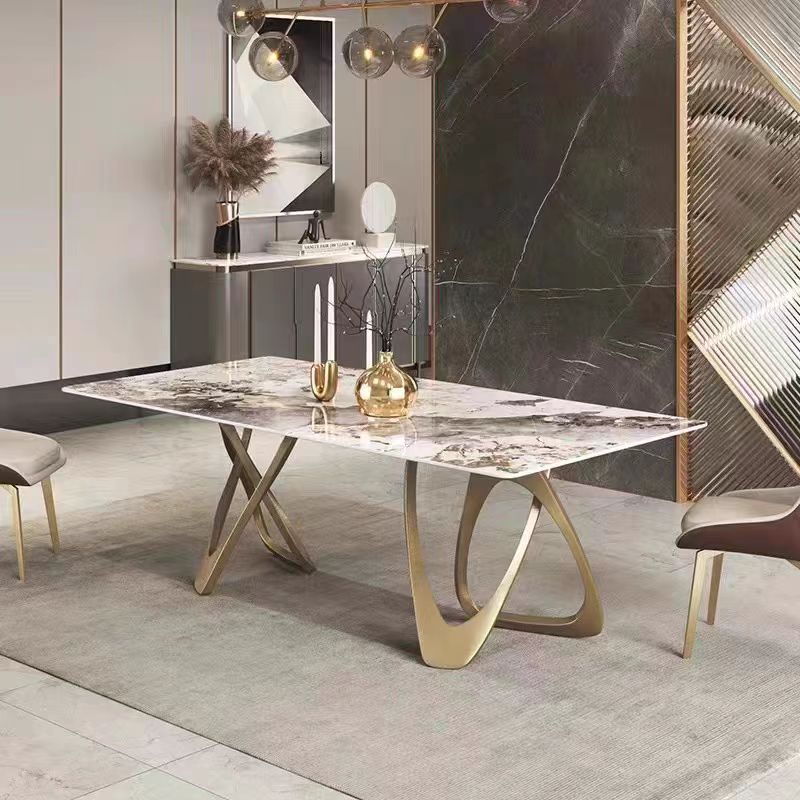 Gaoliang Dining Table Luxury Gold Leg OEM/ODM(CZ60)