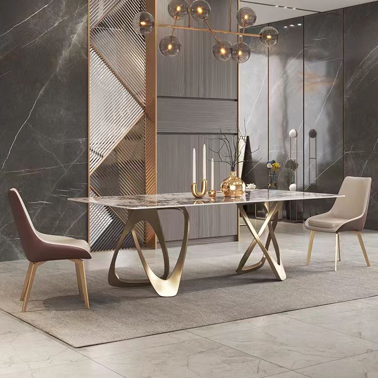 Gaoliang Dining Table Luxury Gold Leg OEM/ODM(CZ60)