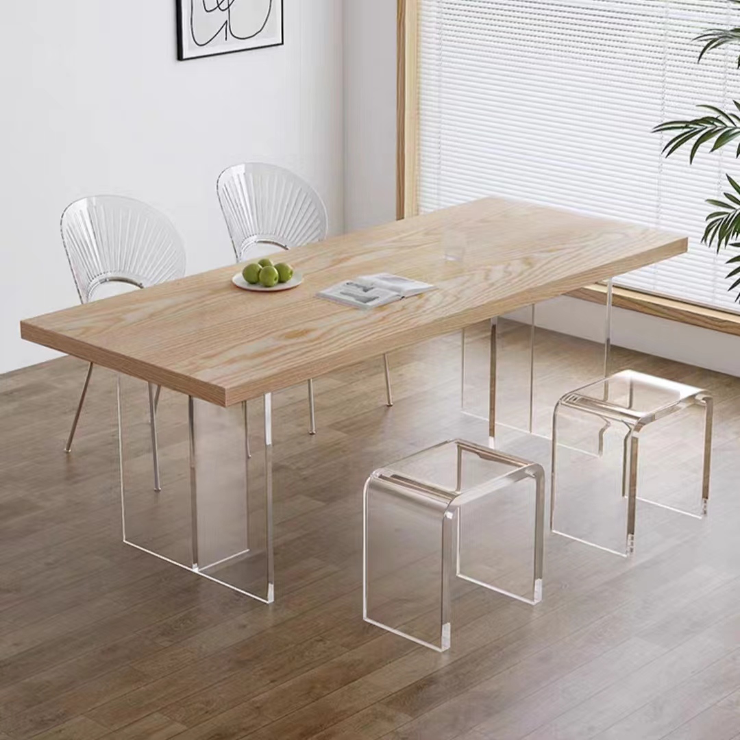Gaoliang Dining Table Modern Acrylic Legs OEM/ODM(CZ95)