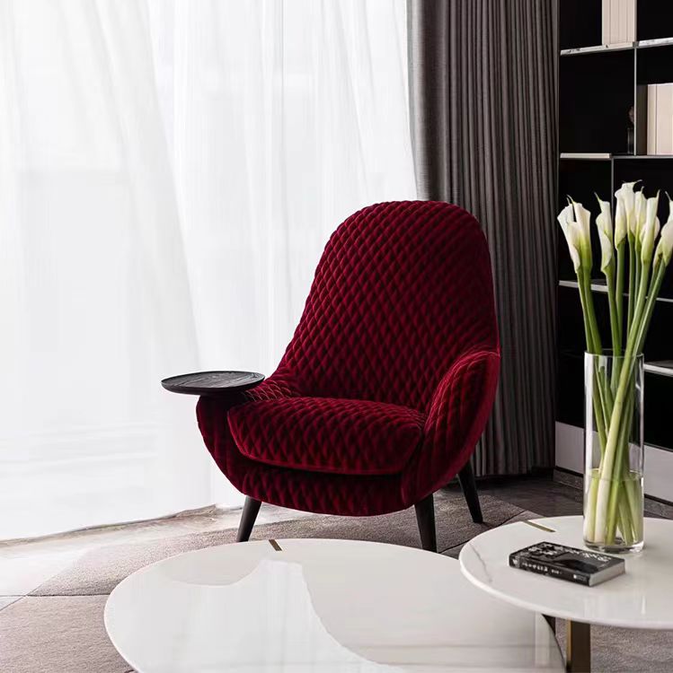 Gaoliang Accent Chair Fabric Unique Wooden Pallet Armrest OEM/ODM (DY209)