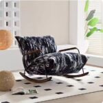Gaoliang Accent Chair Colorful Fabric Single Rocking Chair OEM/ODM (DY212)