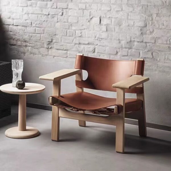Gaoliang Leisure Chair Square Leather Backrest OEM/ODM (DY47)