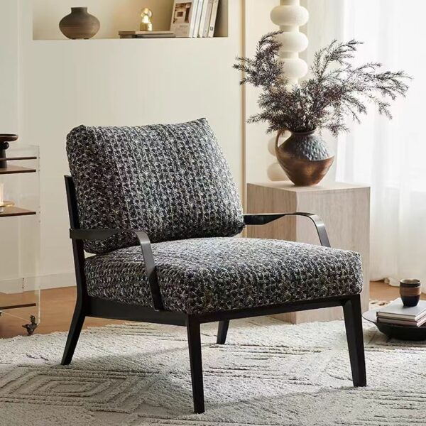 Gaoliang Lounge Chair Solid Wood Creative Fabric OEM/ODM (DY131)