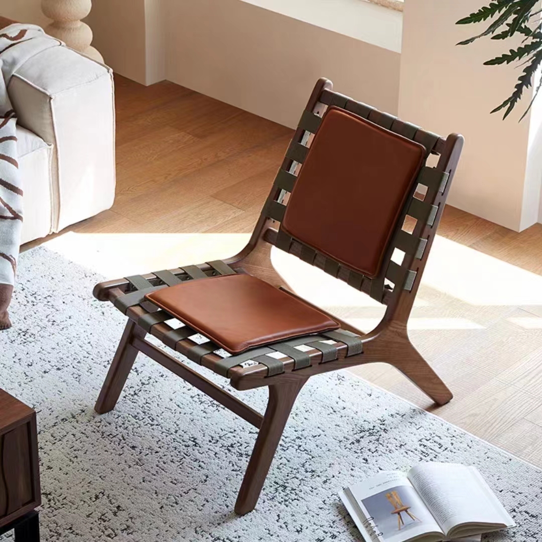 Gaoliang Accent Chair Leather Woven Backrest OEM/ODM (DY40)