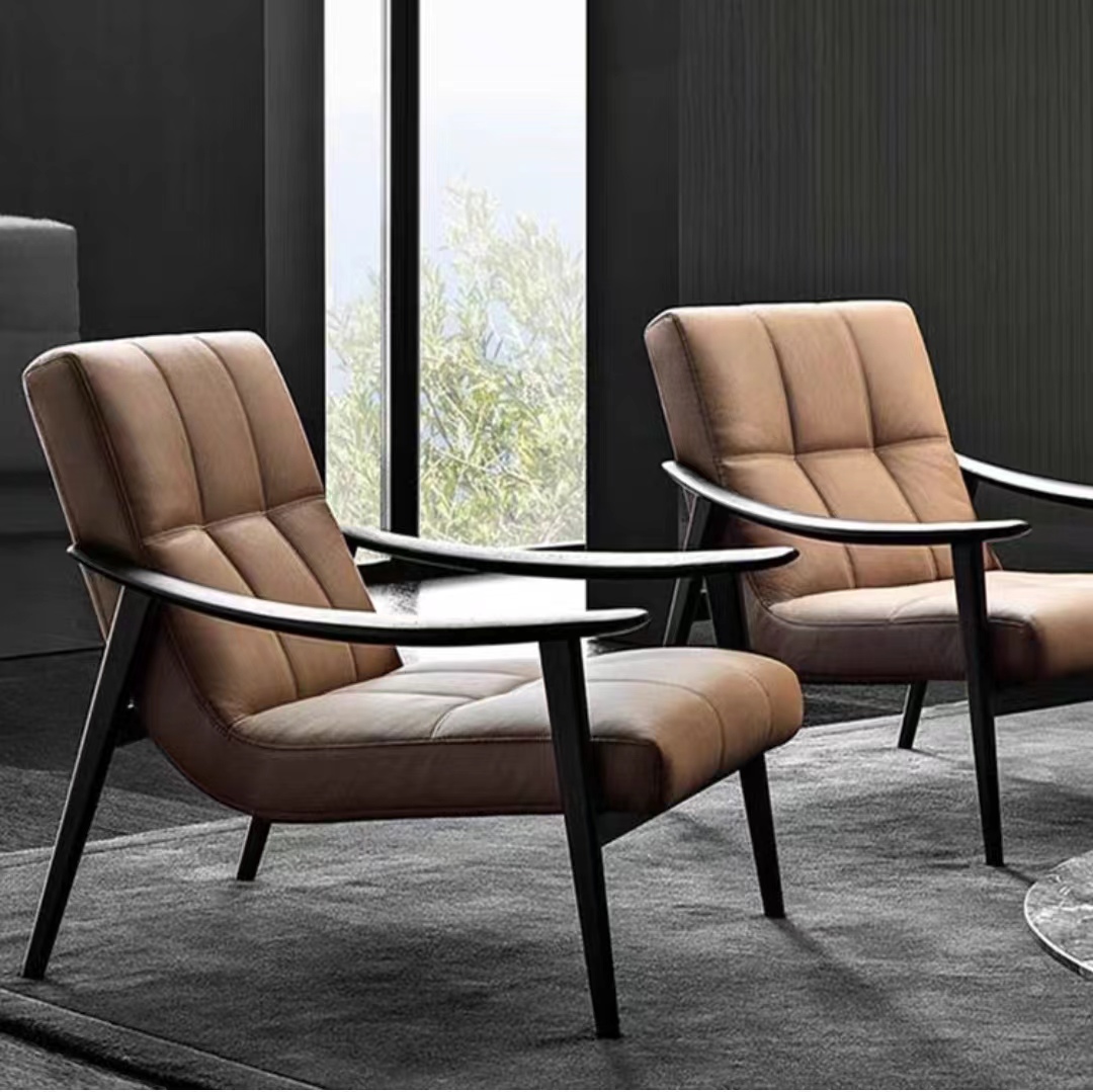 Gaoliang Leisure Chair Italian Minimalist Modern Leather OEM/ODM (DY58)