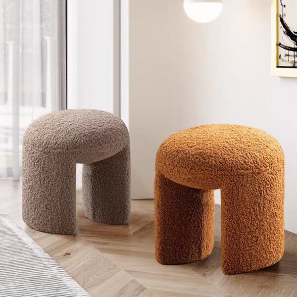 Gaoliang Shoe Changing Stool Modern Small Round Ottoman OEM/ODM (DZ02)