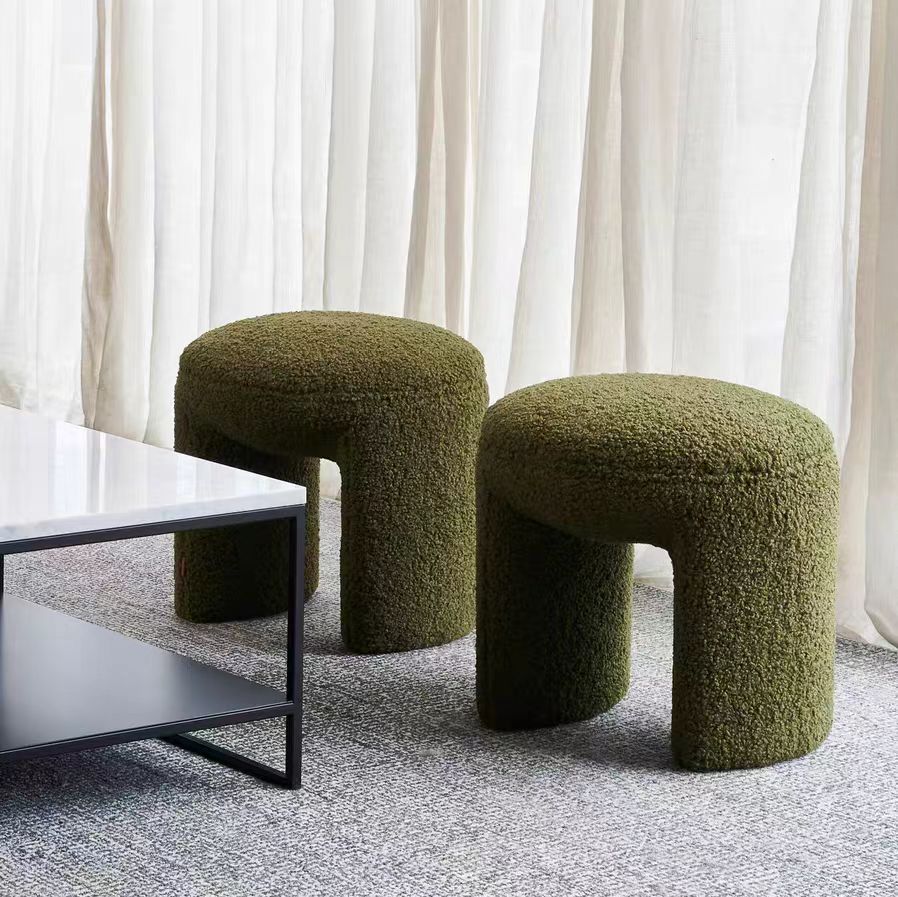 Gaoliang Shoe Changing Stool Modern Small Round Ottoman OEM/ODM (DZ02)