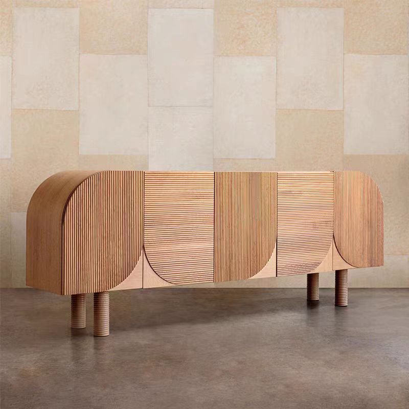 Gaoliang Sideboard Cabinet Vintage Stripe Trim OEM/ODM (GZ62)