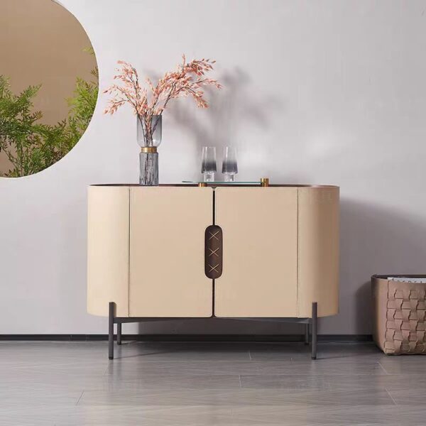 Gaoliang Sideboard Cabinet Modern Leather Stone Top OEM/ODM(GZ105)
