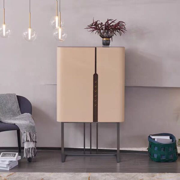 Gaoliang Sideboard Cabinet Italian Modern Leather OEM/ODM(GZ107)