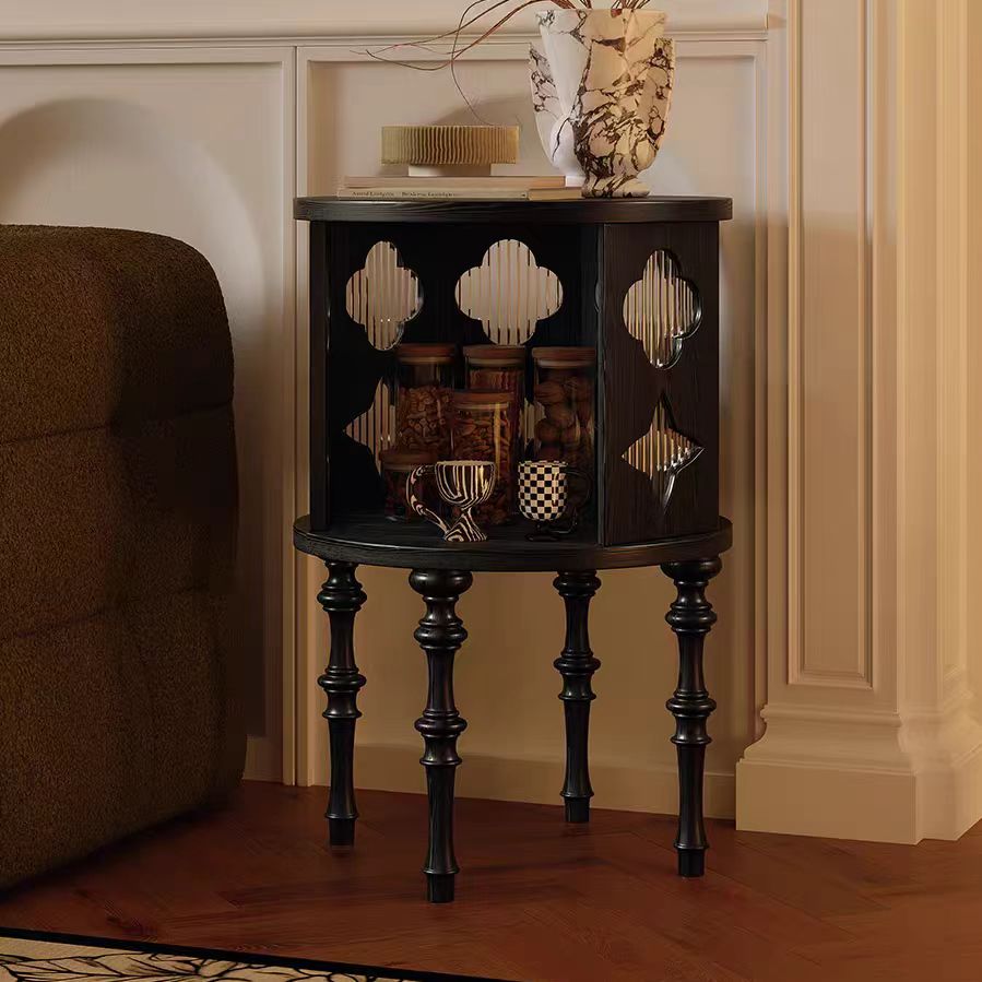 Gaoliang Sideboard Cabinet Modern Round Wooden OEM/ODM(GZ32)